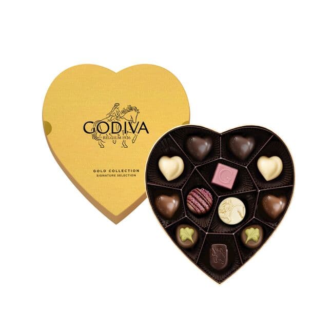Gold Heart 12pcs